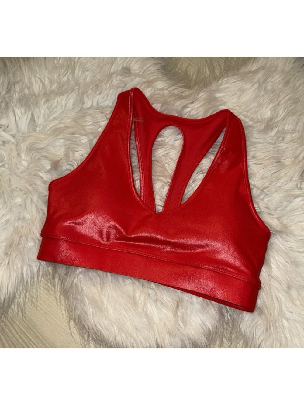Carbon 38 Action 2.0 Takara Shine Sports Bra Lined WF Womens S Small Red Orange